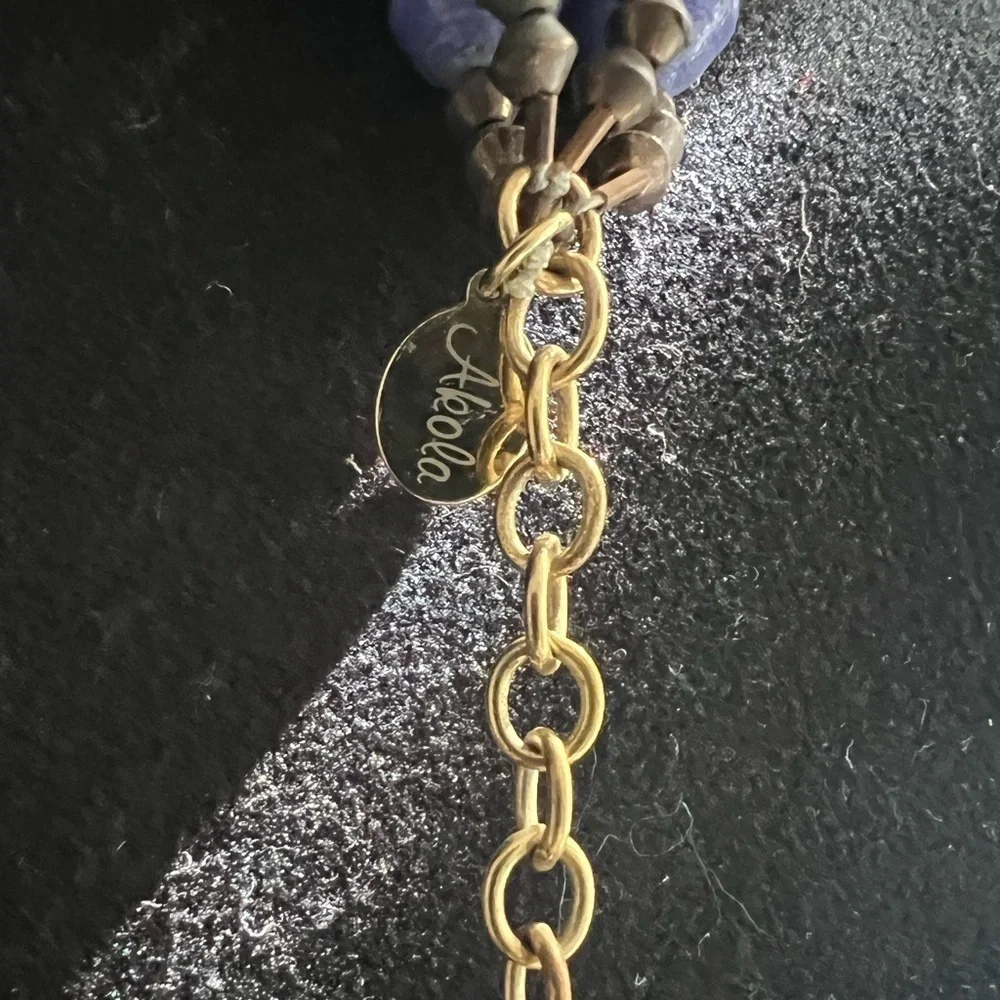 Akola Purple Demi Paper Bead Necklace - Picture 4 of 6